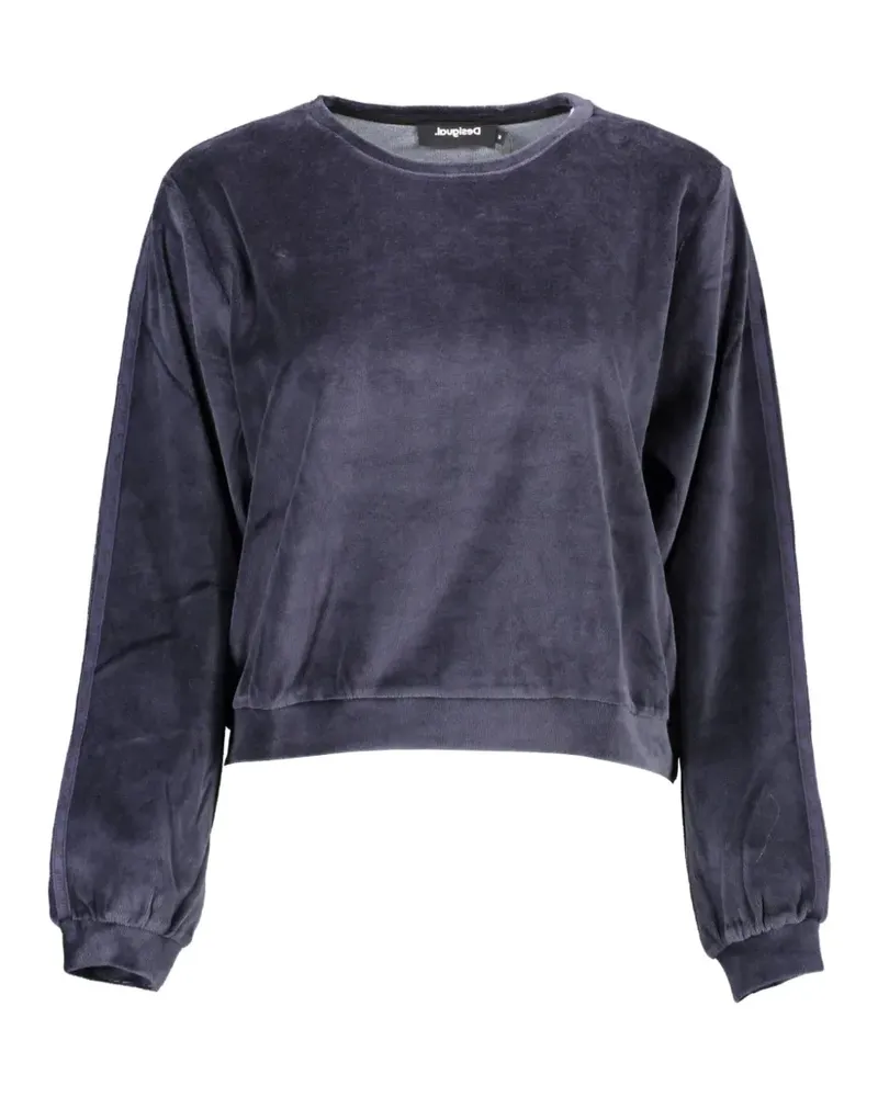 Desigual velour sweatshirt - Blau Blau