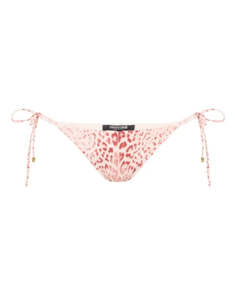 Roberto Cavalli leopard-print side-tie bikini bottoms - Nude Nude