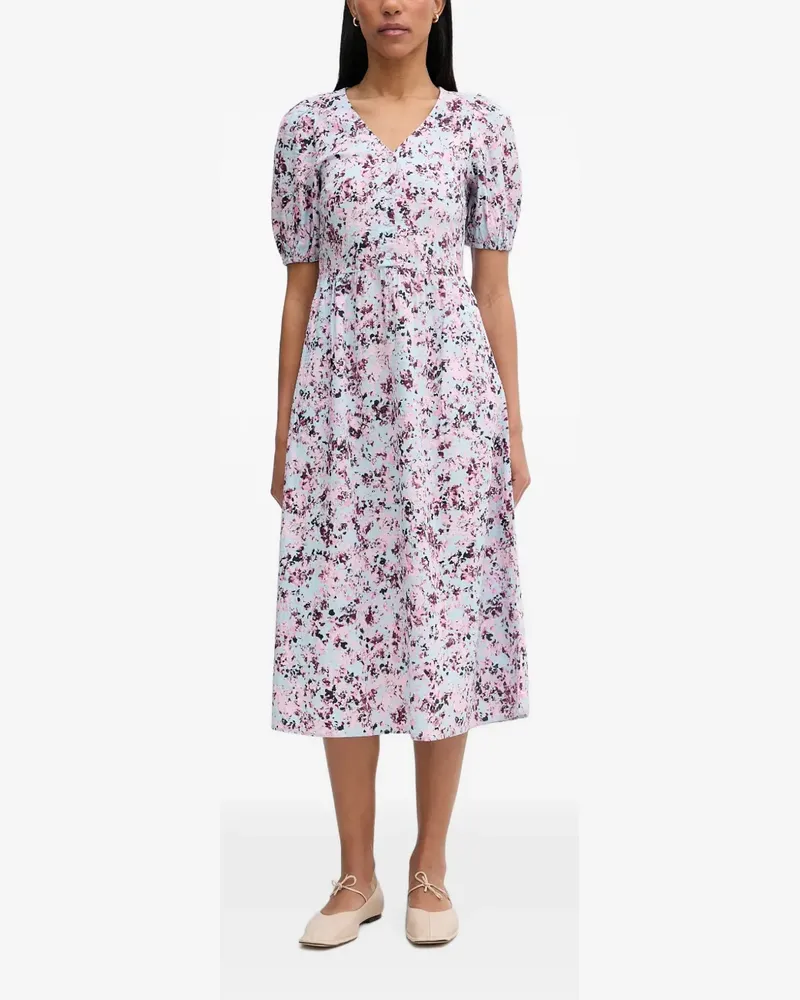 Marc O'Polo Midikleid mit Puffärmeln - Blau Blau