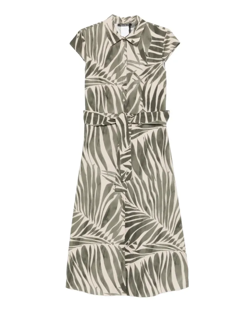 Pennyblack palm-print belted midi dress - Grün Grün