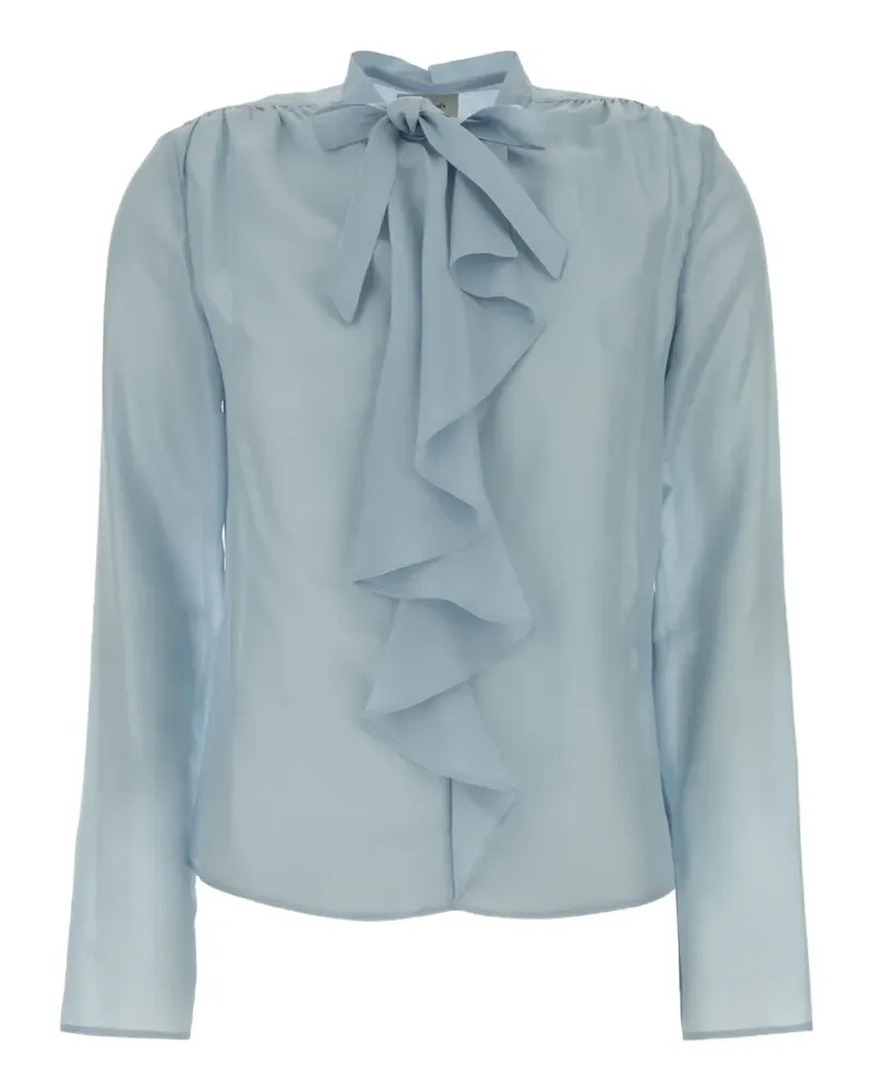 Jacob Cohën ruffled tie blouse - Blau Blau