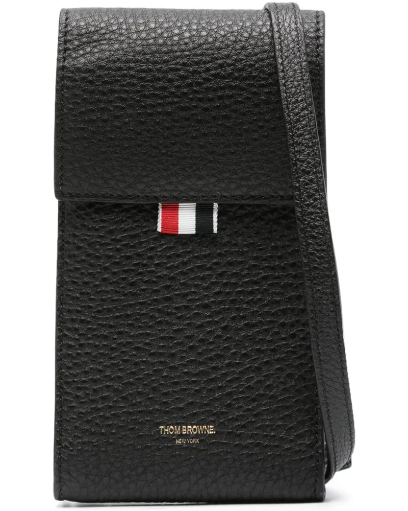 Thom Browne leather phone bag Schwarz