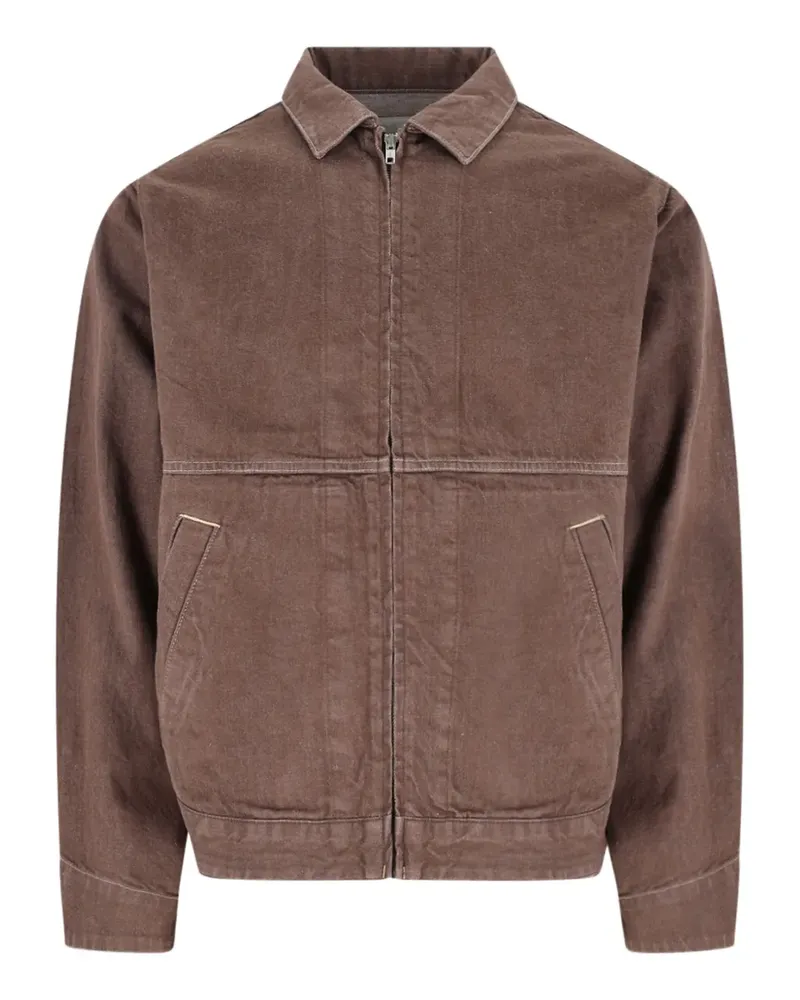 GRAMICCI panelled zip-up shirt jacket - Braun Braun