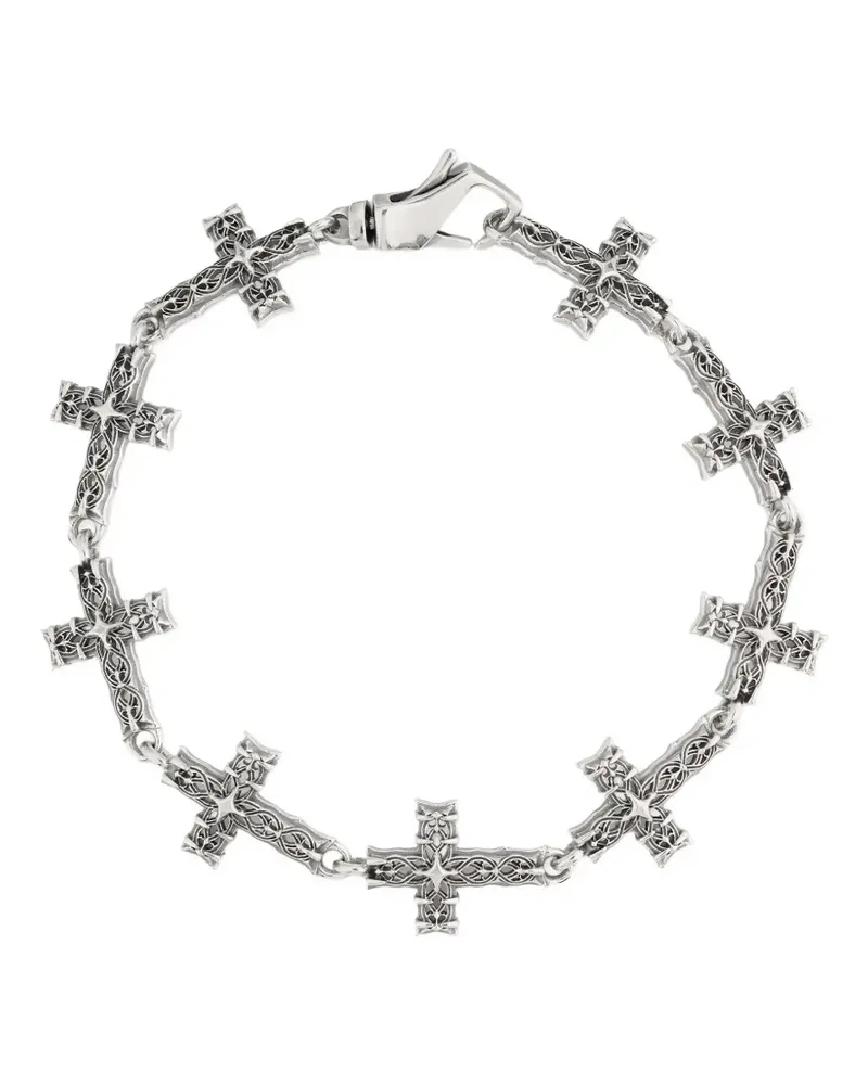 Emanuele Bicocchi Notre-Dame Armband mit Kreuz - Silber Silber