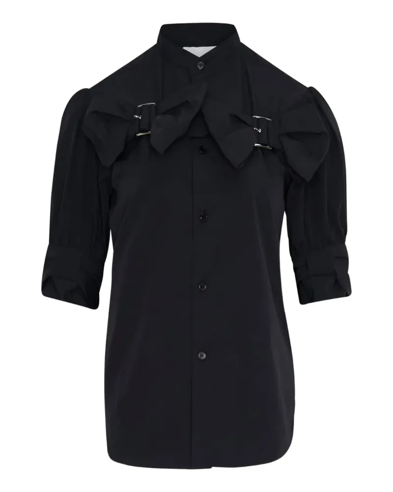 Noir Kei Ninomiya Bluse mit Schleife und Schnalle - Schwarz Schwarz