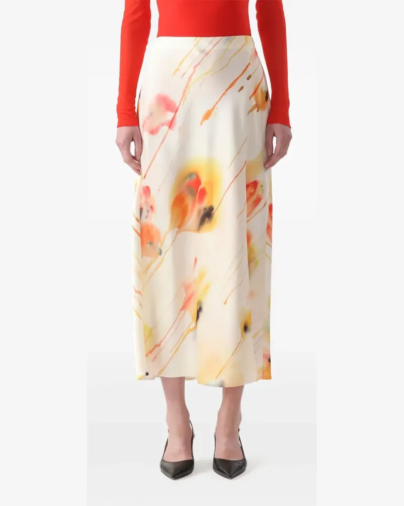 Jason Wu Bleistiftrock mit Blumen-Print - Nude Nude