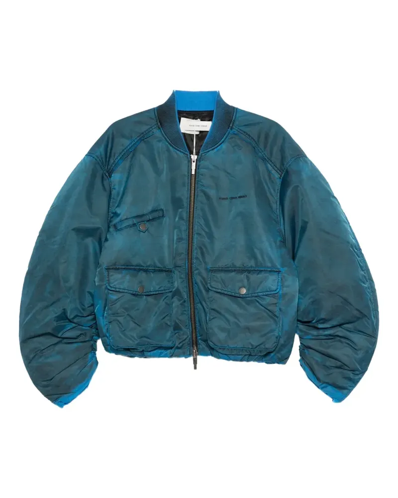 Feng Chen Wang flap-pocket zip-up jacket - Blau Blau