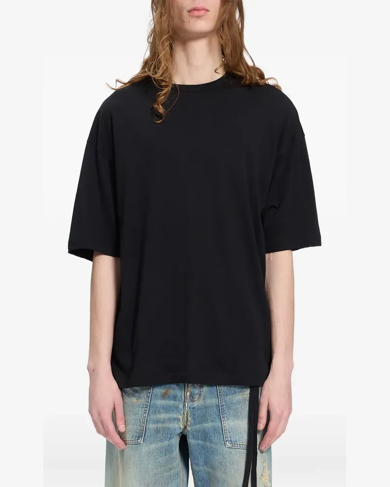 Ann Demeulemeester T-Shirt mit Schriftzug - Schwarz Schwarz
