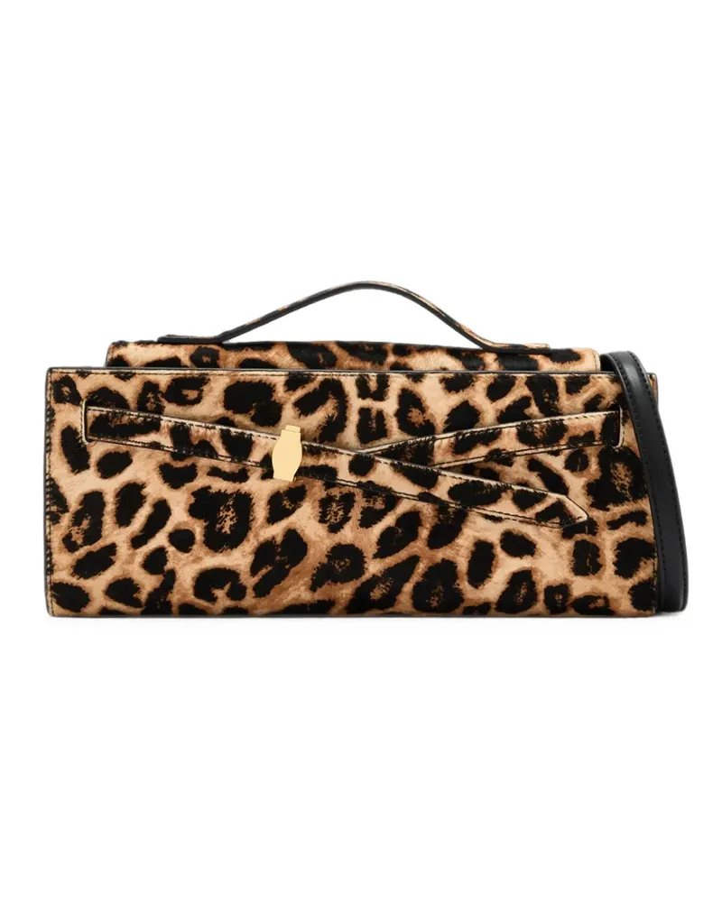 Veronica Beard Dash Clutch aus Kalbshaar mit Leopardenprint - Braun Braun
