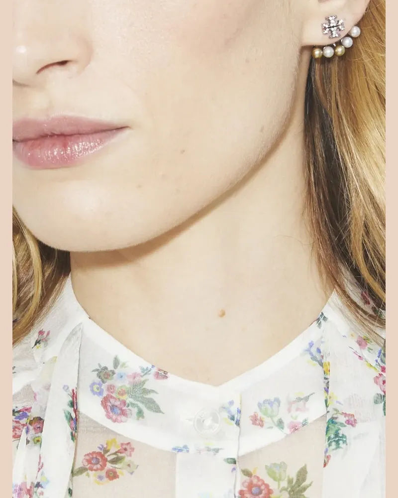 Tory Burch Moondance front-back earrings - Silber Silber