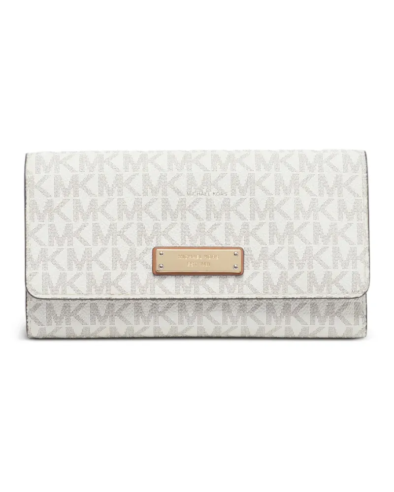 Michael Kors Signature Portemonnaie - Weiß Weiß