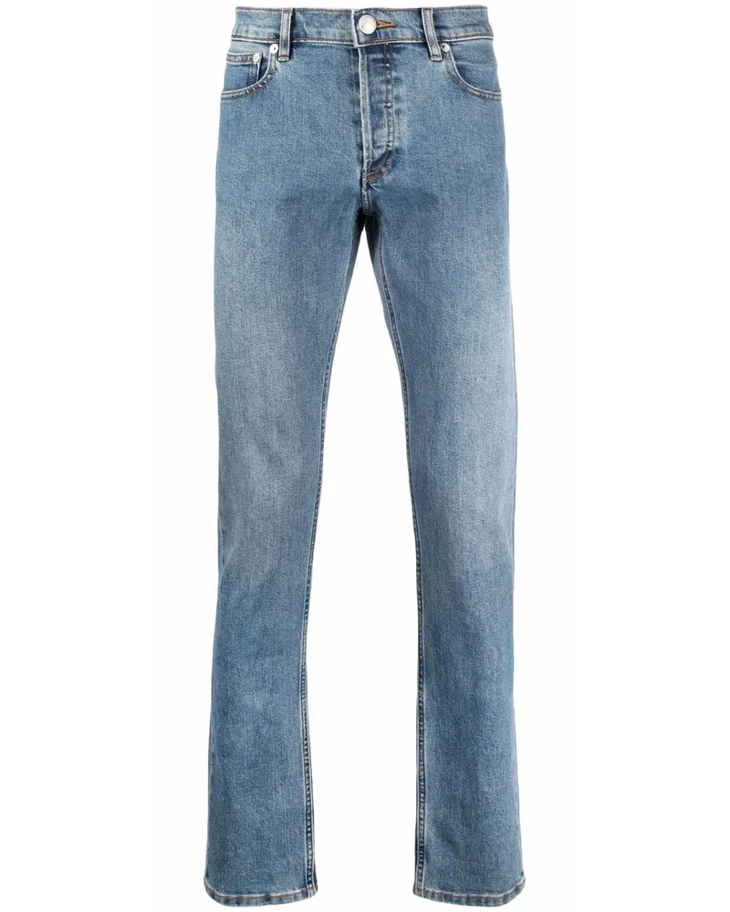 A.P.C. Halbhohe Slim-Fit-Jeans Blau