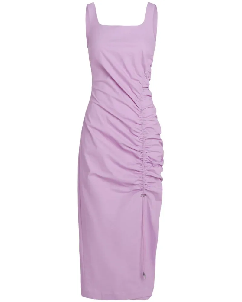 Karl Lagerfeld Midikleid mit Raffungen - Violett Violett