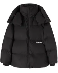 OFF-WHITE Gefütterte Jacke mit Logo-Print Schwarz