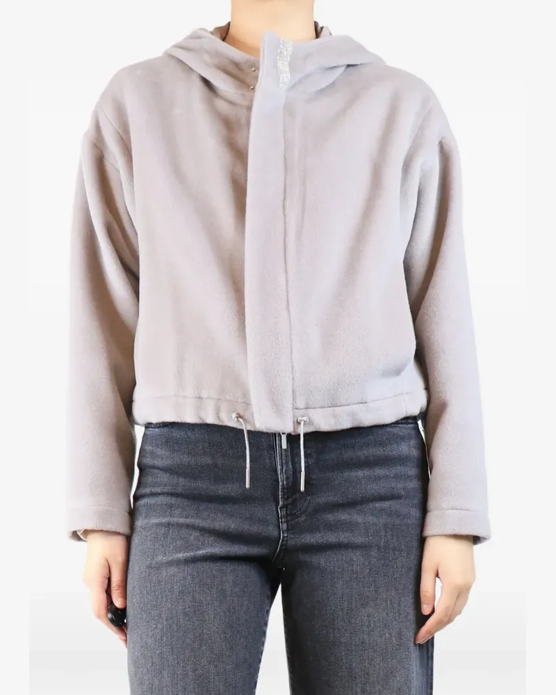 Fabiana Filippi hooded cropped jacket - Grau Grau