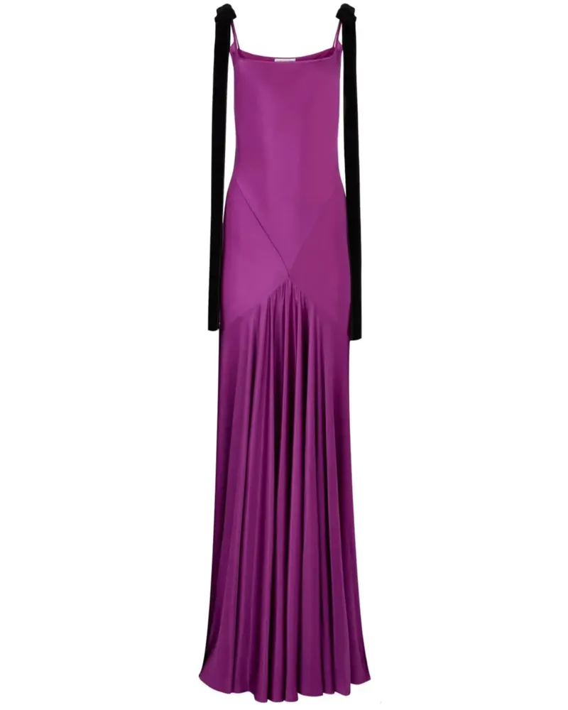 Nina Ricci Maxikleid mit Satin-Finish - Violett Violett