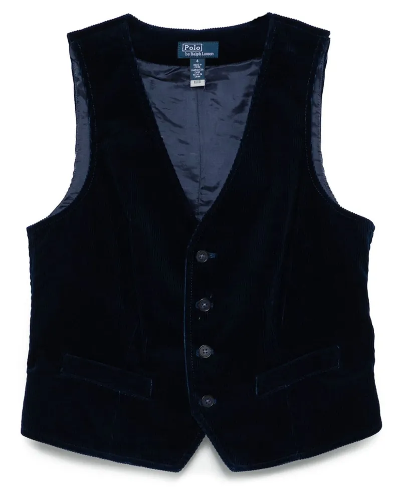 Ralph Lauren Weste aus Cord - Blau Blau