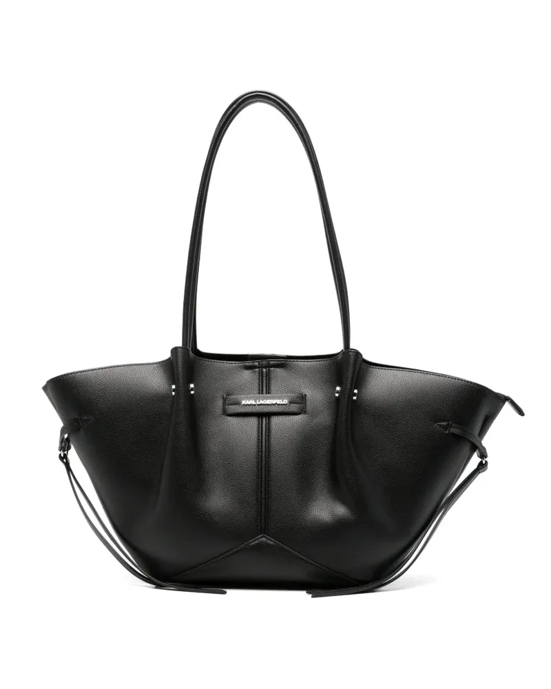 Karl Lagerfeld K/Pierced Tote Bag mit Kordelzug - Schwarz Schwarz