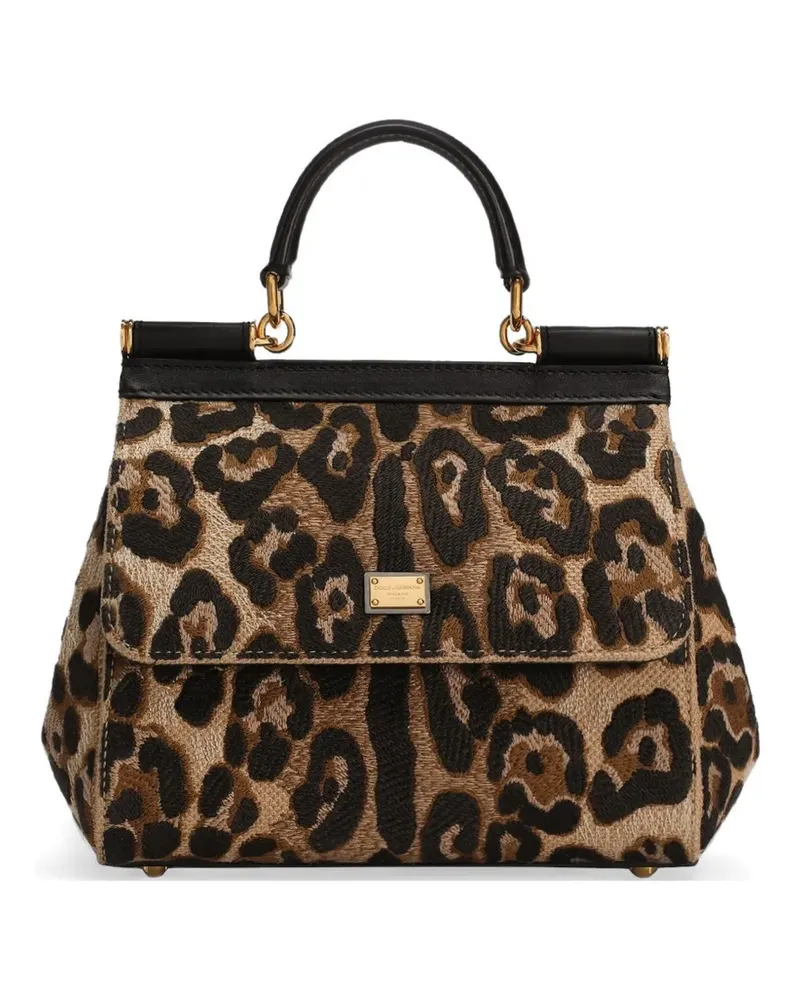 Dolce & Gabbana Mittelgroße 'Sicily' Handtasche - Braun Braun