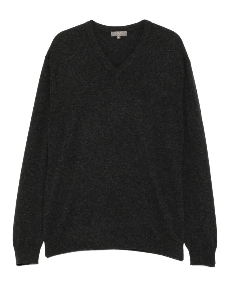 N.Peal Burlington Pullover mit V-Ausschnitt - Grau Grau