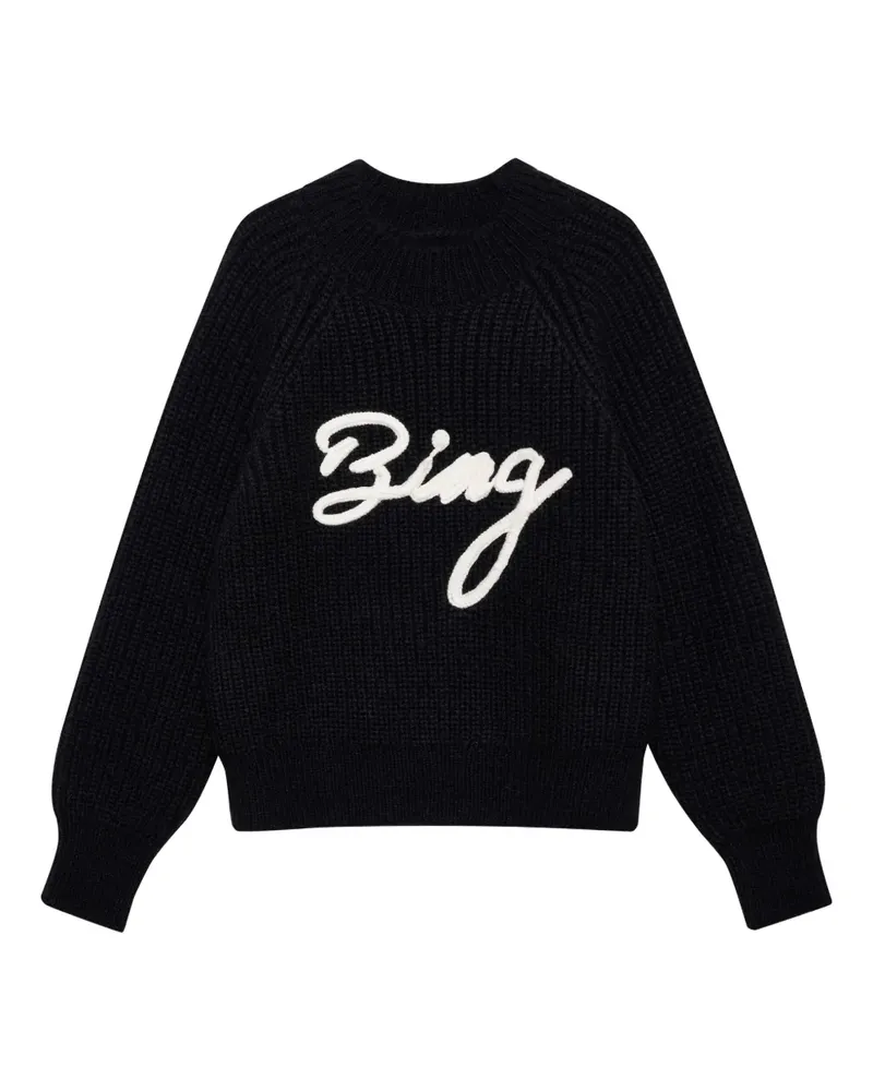 Anine Bing Pullover mit Logo-Stickerei - Schwarz Schwarz