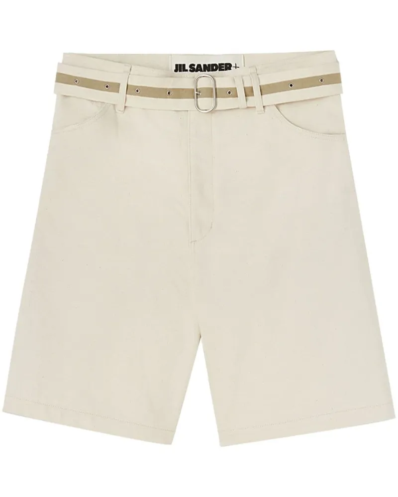 Jil Sander Bermudas mit Gürtel - Weiß Weiß
