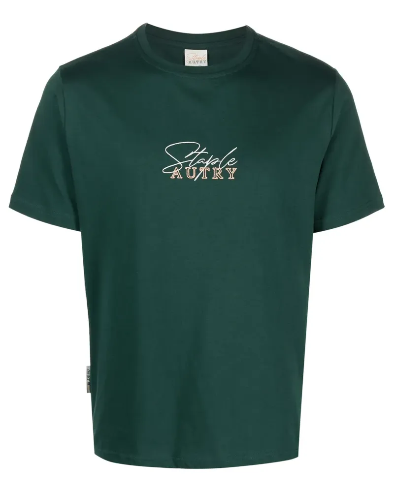AUTRY x Jeff Staple T-Shirt mit Logo-Stickerei - Grün Grün