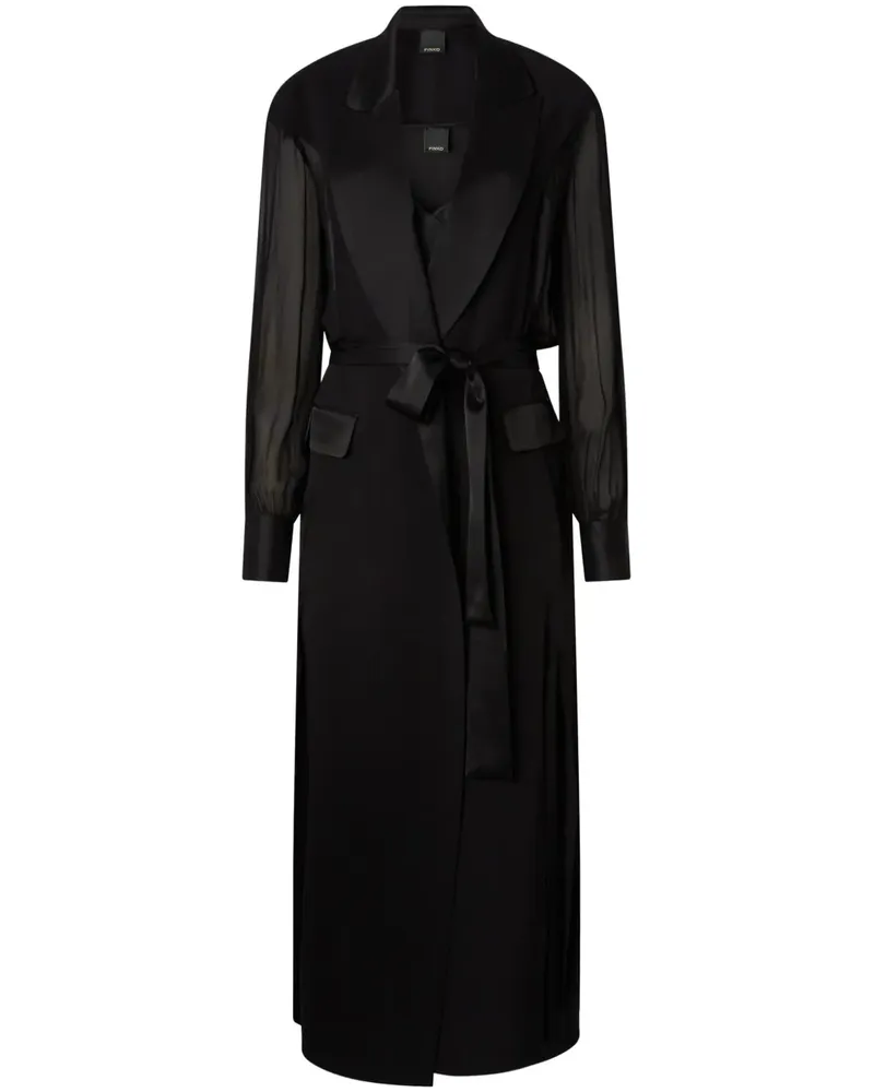 Pinko Maxikleid im Layering-Look - Schwarz Schwarz