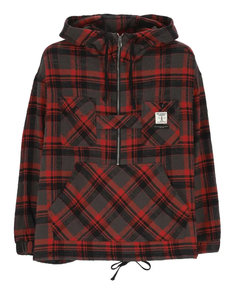 Roy Roger's x Engineered Garments karierte Kapuzenjacke - Grau Grau