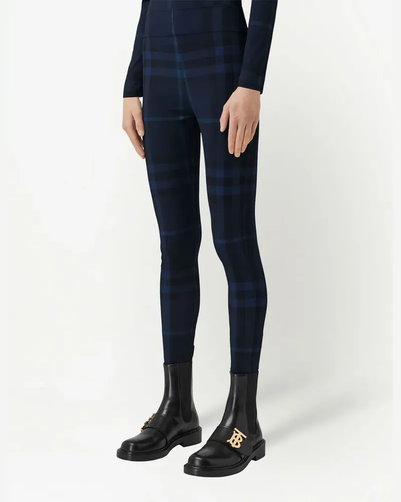 Burberry Karierte Leggings - Blau Blau