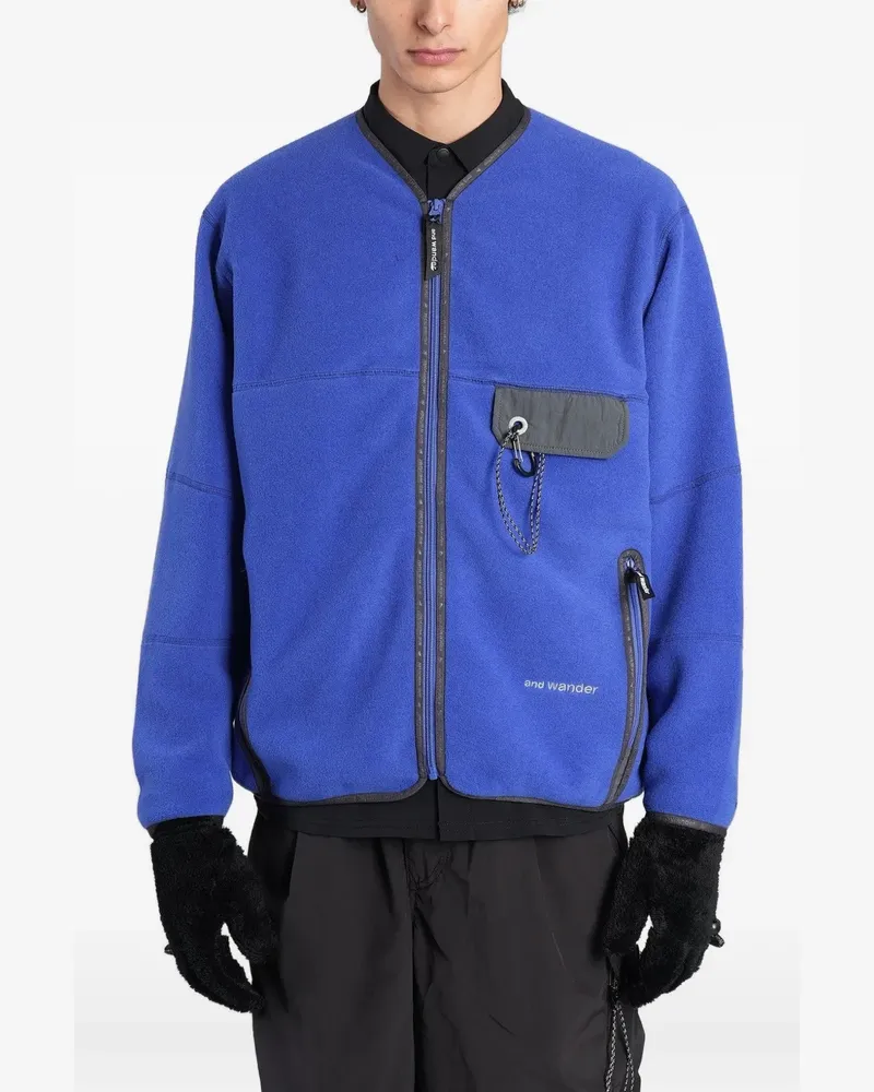 and wander zip-up fleece jacket - Blau Blau