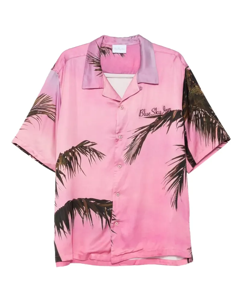 Blue Sky Inn Hemd mit Palmen-Print - Rosa Rosa