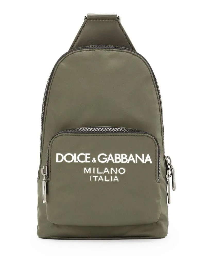 Dolce & Gabbana Rucksack mit Logo - Grün Grün