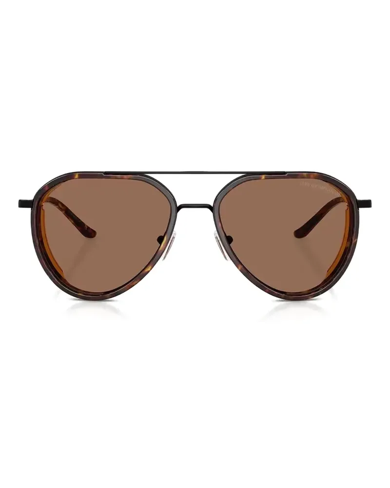 Emporio Armani Getönte Pilotenbrille - Schwarz Schwarz
