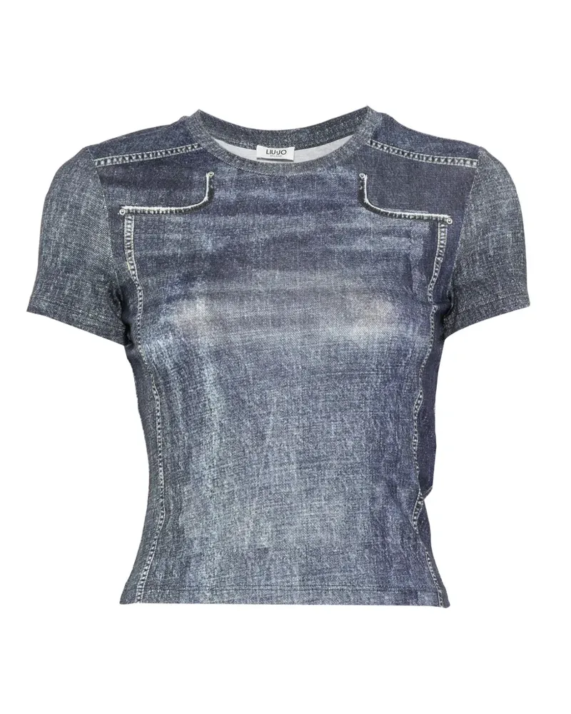 Liu Jo Kurzärmeliges T-Shirt - Blau Blau