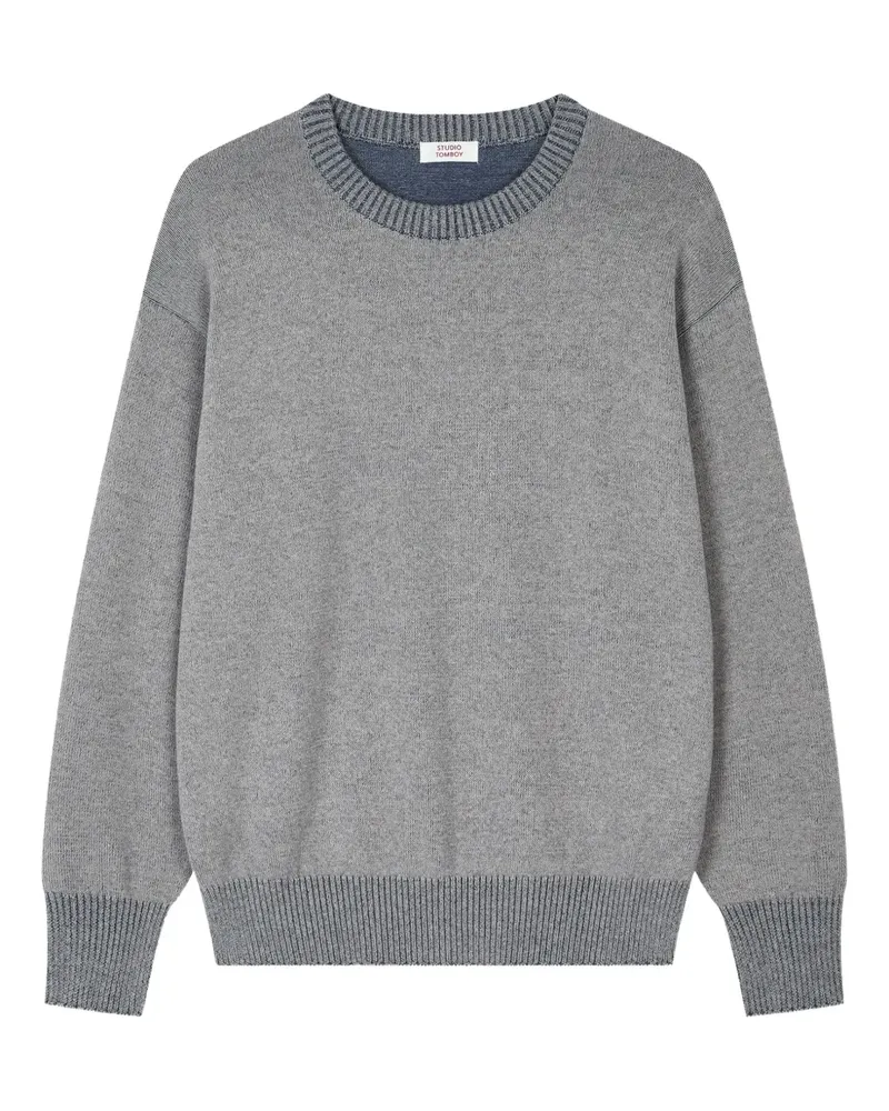 STUDIO TOMBOY Pullover mit Kontrastdetails - Grau Grau