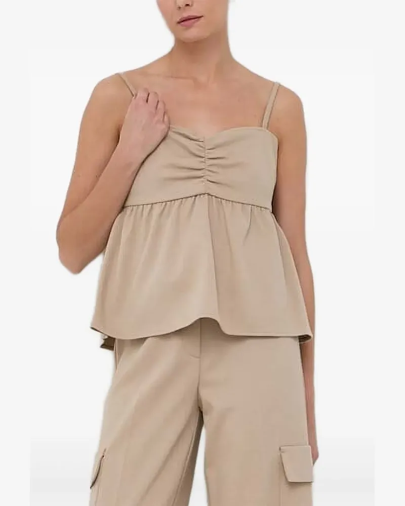 Notes du Nord Gerafftes Top - Nude Nude
