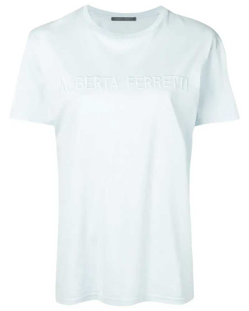 Alberta Ferretti T-Shirt mit Logo - Blau Blau