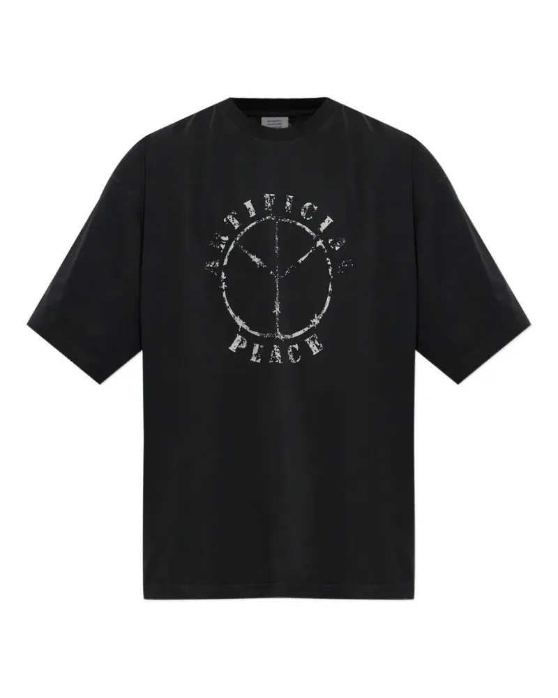 VETEMENTS T-Shirt mit grafischem Print - Schwarz Schwarz