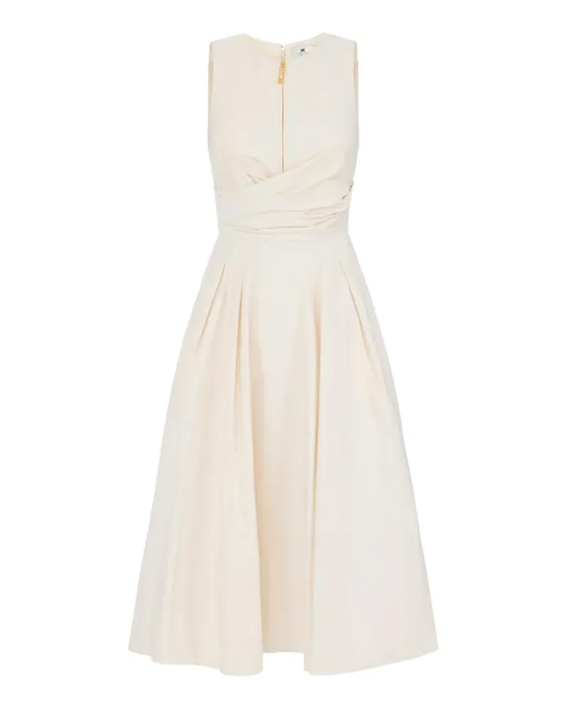 Elisabetta Franchi dress in taffeta voile fabric - Nude Nude