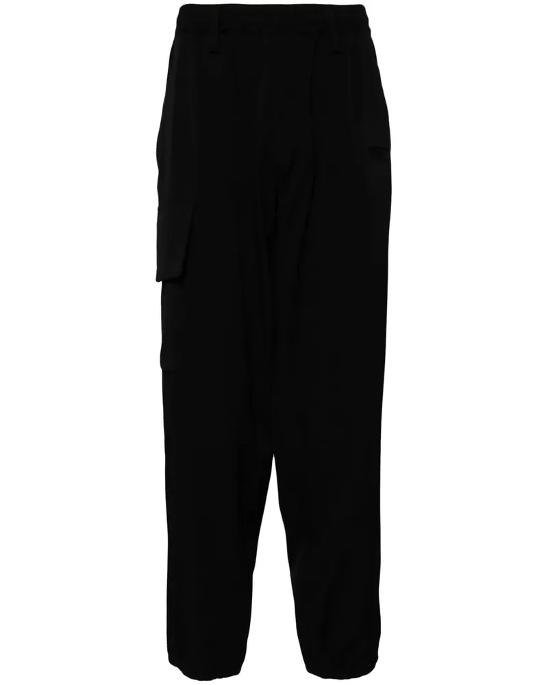 Yohji Yamamoto Hose mit Tapered-Bein - Schwarz Schwarz