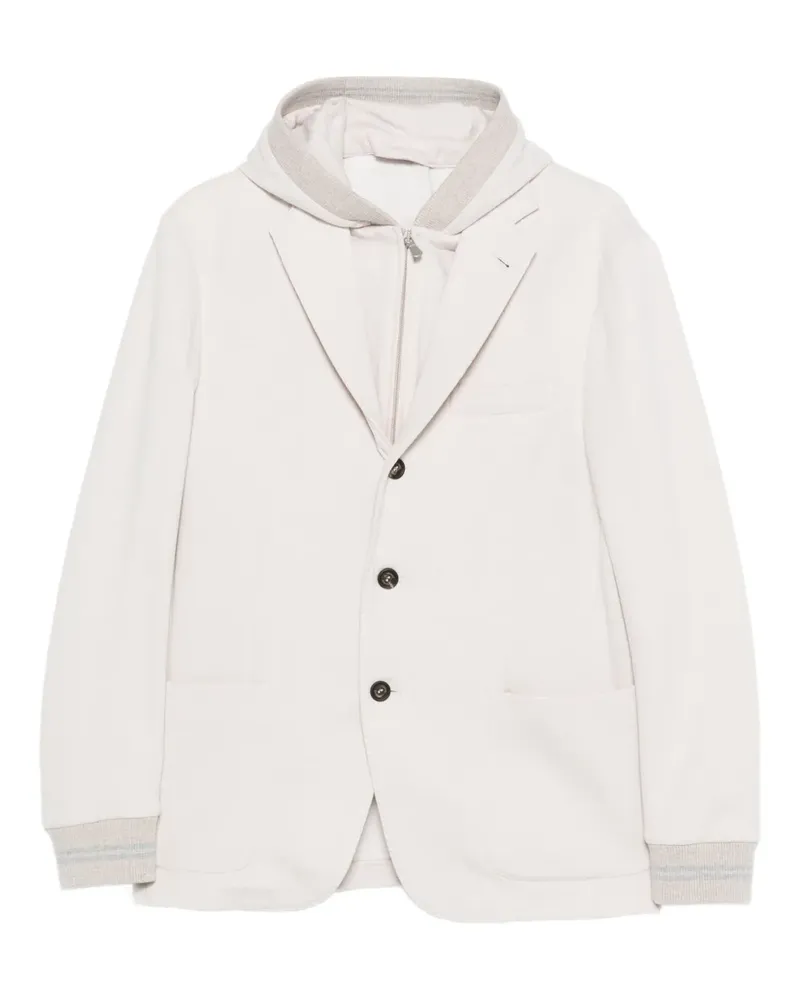 Eleventy Sakko mit Kapuze - Nude Nude