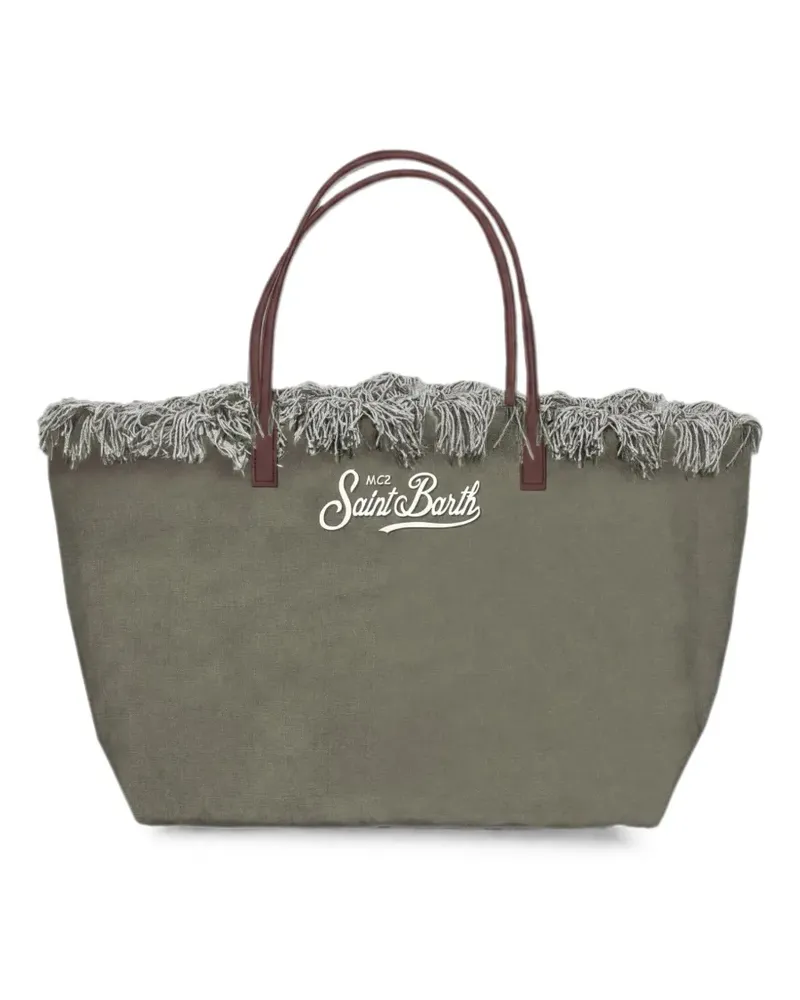 MC2 Saint Barth City fringe-trim tote bag - Grün Grün