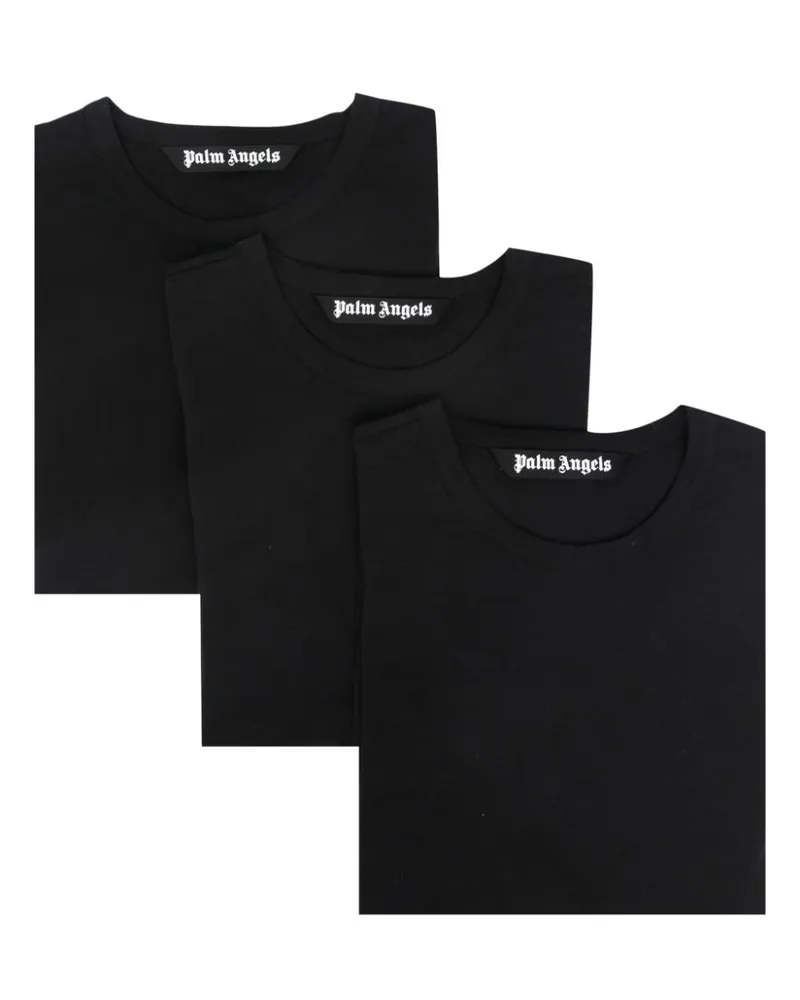 Palm Angels 3er-Pack T-Shirts mit rundem Ausschnitt - Schwarz Schwarz