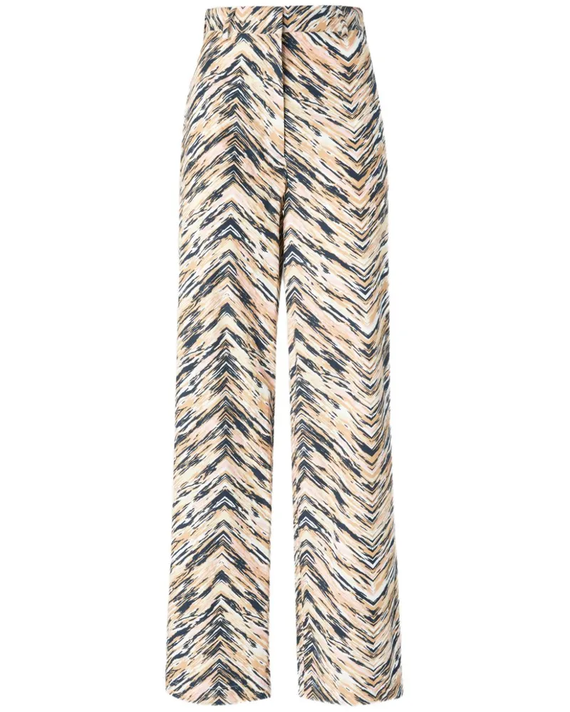 Missoni Palazzohose mit Zickzackmuster - Nude Nude