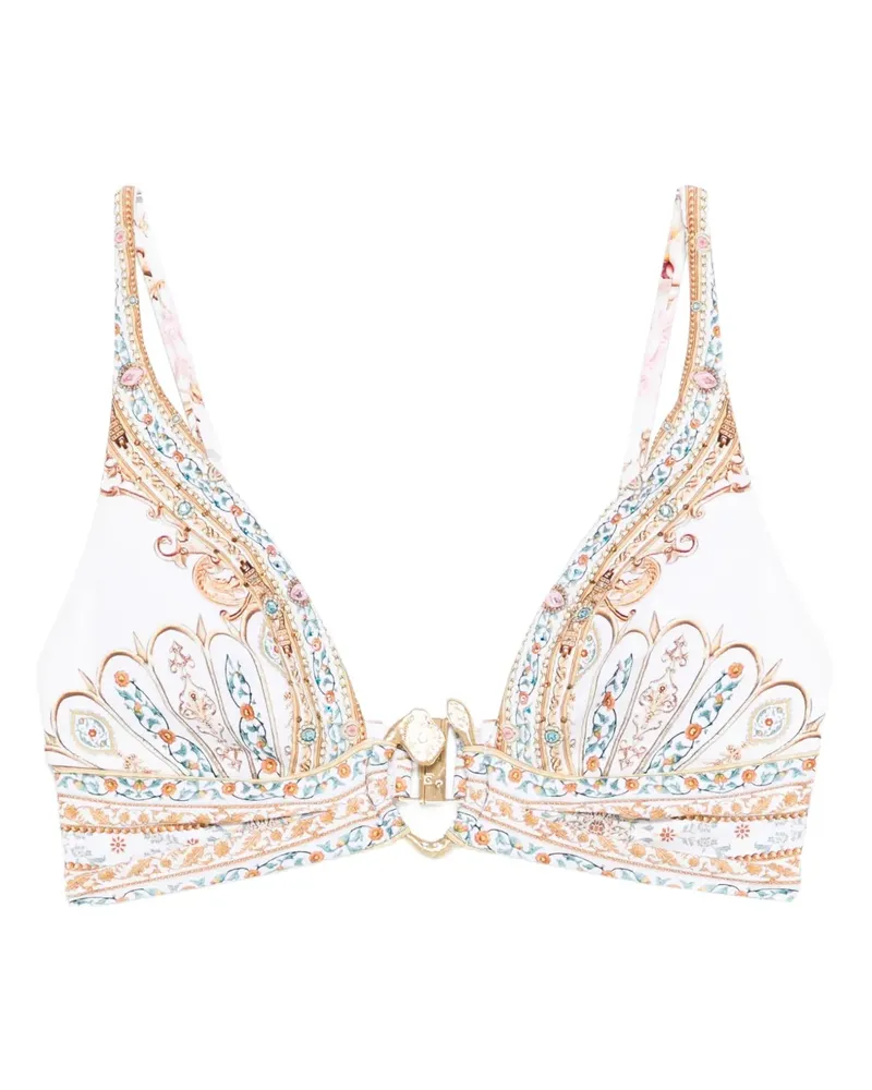 Camilla Bikinioberteil mit Print - Weiß Weiß