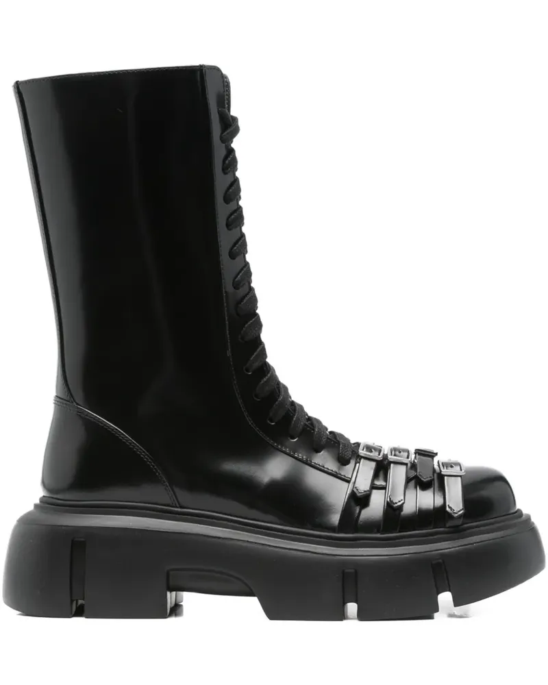 Simone Rocha Tracker Schnürstiefel mit Plateau - Schwarz Schwarz