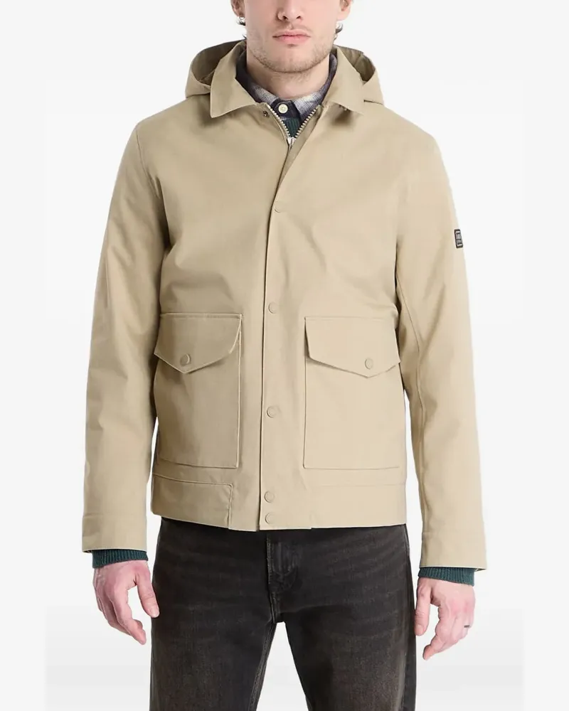 Barbour Elmford hooded flap-pockets jacket - Nude Nude