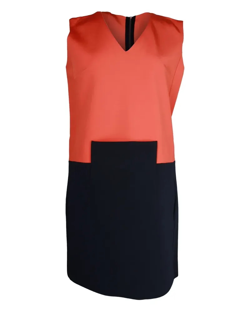 Victoria Beckham colour-block shift mini dress - Orange Orange