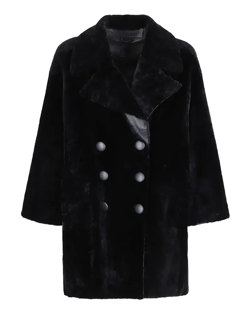 DESA double-breasted shearling coat - Schwarz Schwarz